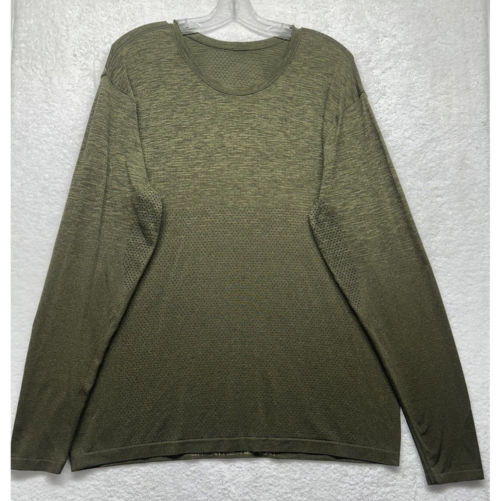 Lululemon Mens Size XL Green Long Sleeve Metal Vent T-Shirt (T5)